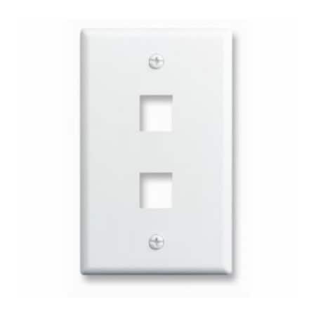 Pass & Seymour WHT 1G 2Port Wall Plate F3402WHV1